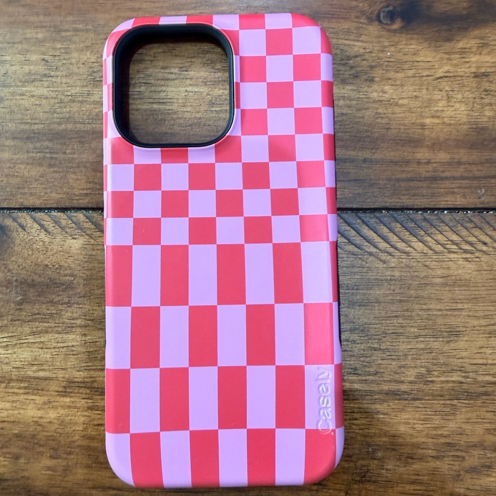 Casely Red and Pink Checkered Phone Case